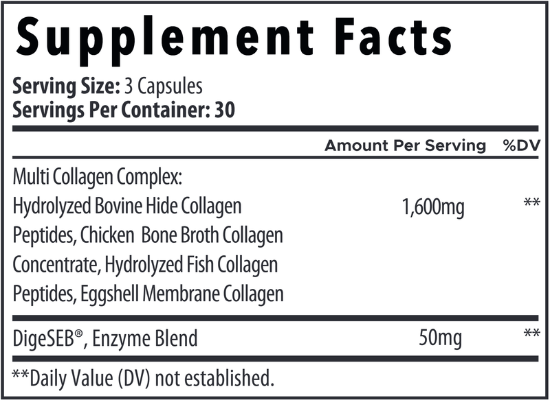 Multi Collagen Complex Anirva Supplement Facts