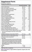 Multivitamin Brainfood (Advanced Nutrition by Zahler) Supplement Facts