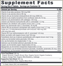 multivitamin for daily energy (megafood) supplement facts