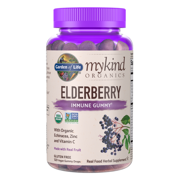 MyKind Organics Elderberry Gummies (Garden of Life) Front
