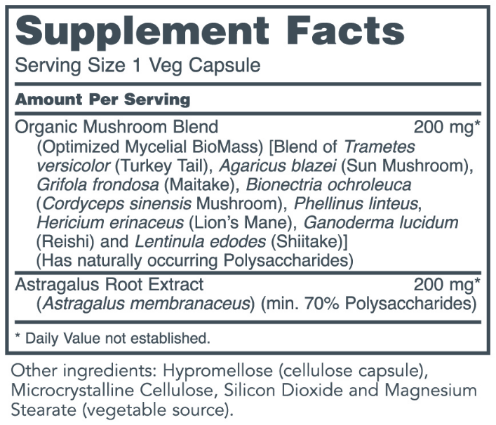 Mycel Immune Plus (Protocol for Life Balance) Supplement Facts