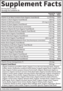 organics women's multi tablets garden of life supplement facts