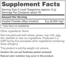 myo-inositol (protocol for life balance) supplement facts