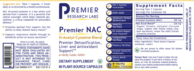 NAC Premier (Premier Research Labs) Label