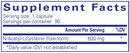NAC n-acetyl-l-cysteine 600 mg pure encapsulations supplement facts
