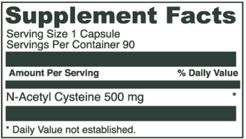 N-Acetyl Cysteine (NAC) 500mg