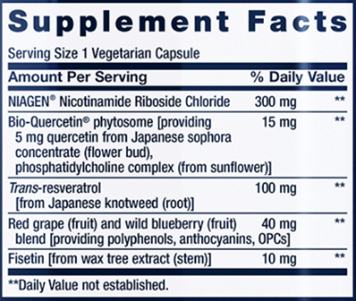 NAD+ Cell Regenerator™ and Resveratrol (Life Extension) Supplement Facts