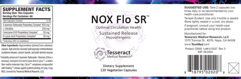 NOX Flo SR (Tesseract Medical Research) Label