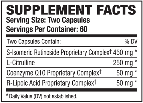 NOX Flo SR (Tesseract Medical Research) supplement facts