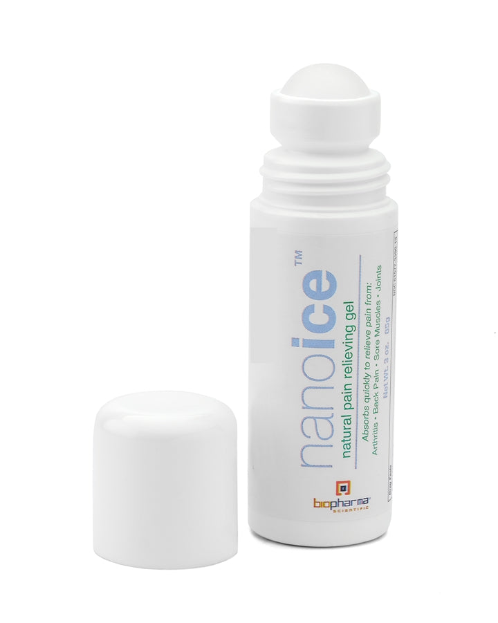 Nanoice Pain Relieving Roll On 3 oz (BioPharma Scientific) Front 1