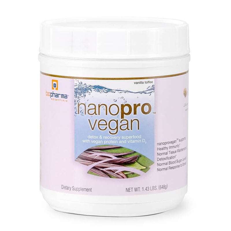 Nanopro Vegan Vanilla Toffee (BioPharma Scientific) Front