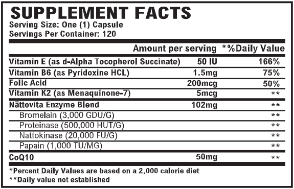 Nattovita (World Nutrition) Supplement Facts