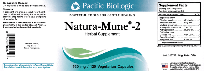 Natura-Mune 2 (Pacific BioLogic) Label
