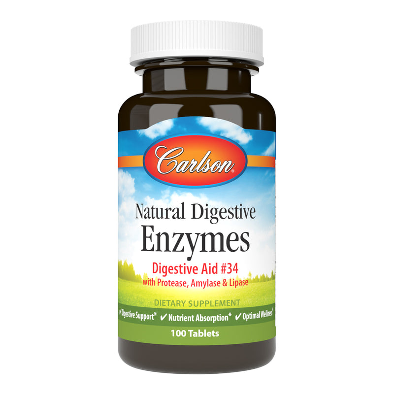 Natural Digestive Enzymes (Carlson Labs) Front
