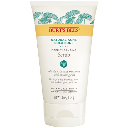 natural acne solutions pore scrub burts bees