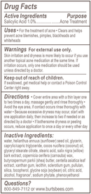 natural acne solutions pore scrub burts bees drug facts