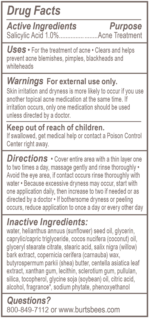 natural acne solutions pore scrub burts bees drug facts