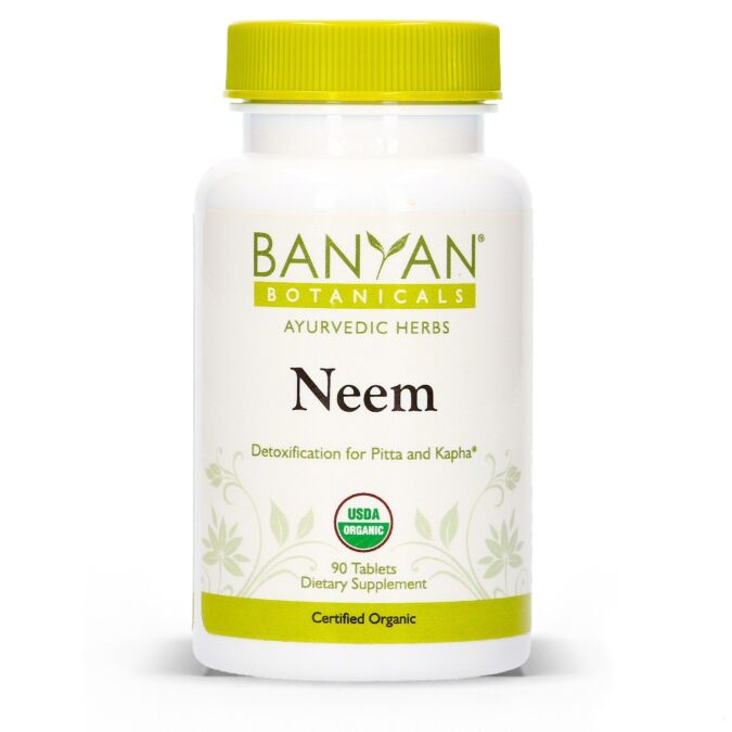 Neem, Organic tablets (Banyan Botanicals) Front