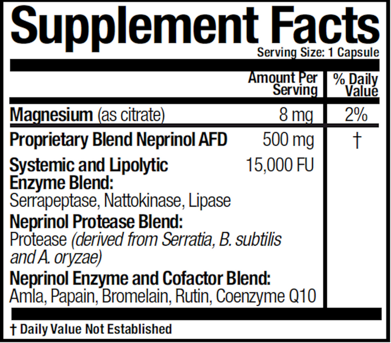 Neprinol AFD (Arthur Andrew Medical Inc) Supplement Facts