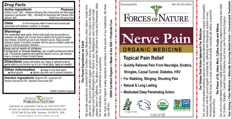 Nerve Pain Organic (Forces of Nature) Label