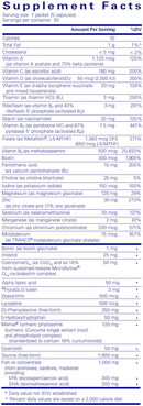 neuromood pure pack pure encapsulations supplement facts