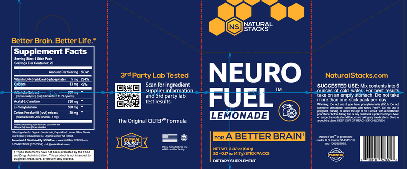Neurofuel Lemonade (Natural Stacks) Label