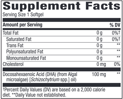 Neuromins DHA 100 mg (Nature's Way) Supplement Facts