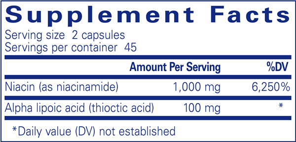 Niacinamide (Pure Encapsulations) supplement facts