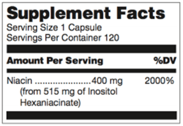 Niacinate 400 (120 Count) Douglas Labs supplement facts