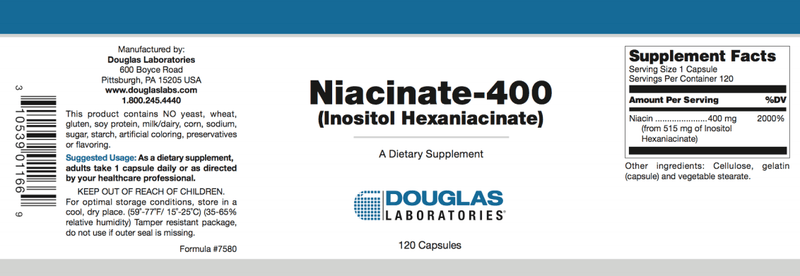 Buy Niacinate 400 Douglas Labs