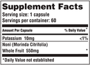 noni american nutriceuticals supplement facts