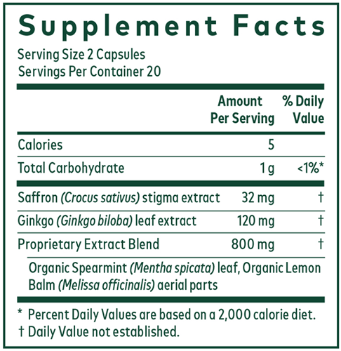 Nootropic Focus (Gaia Herbs Professional Solutions) supplement facts