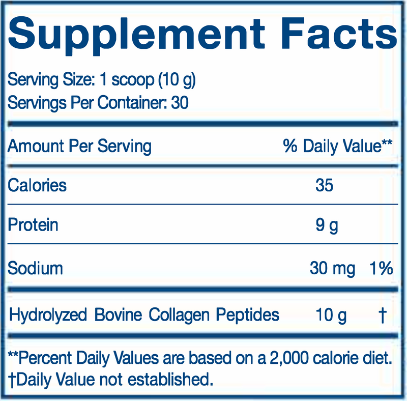 Nordic Beauty Collagen Peptides (Nordic Naturals) Supplement Facts