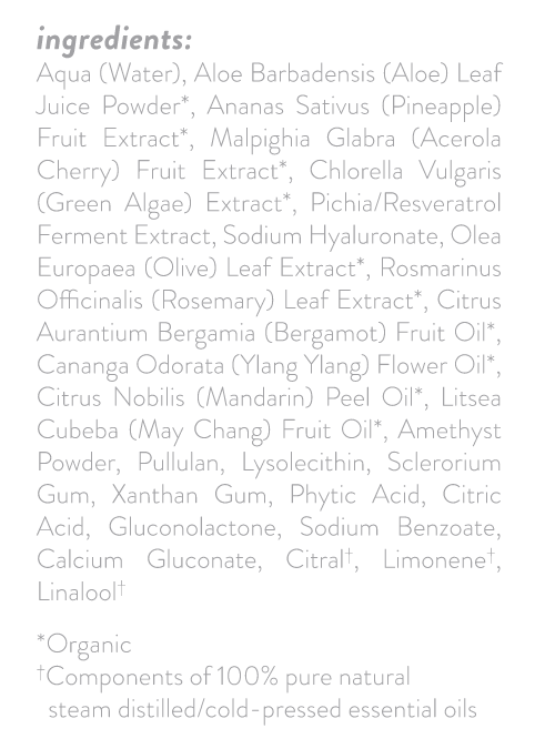 Nourish Antioxidant Serum (The Spa Dr) Ingredients