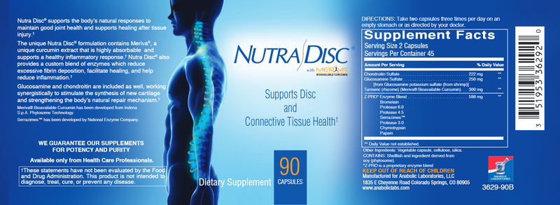 Nutra Disc with Meriva (Anabolic Laboratories) Label