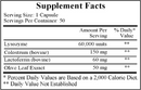nutricillin (ecological formulas) supplement facts