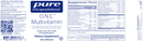 O.N.E. multivitamin label