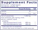 O.N.E. omega supplement facts