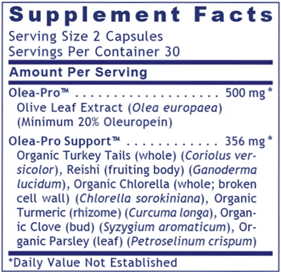 Olive Leaf Immune Premier (Premier Research Labs) Supplement Facts