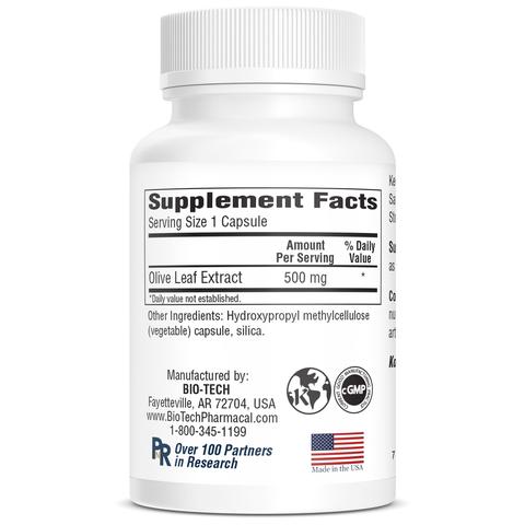 Olive Leaf Extract (Bio-Tech Pharmacal) Supplement Facts