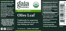 olive leaf gaia herbs label