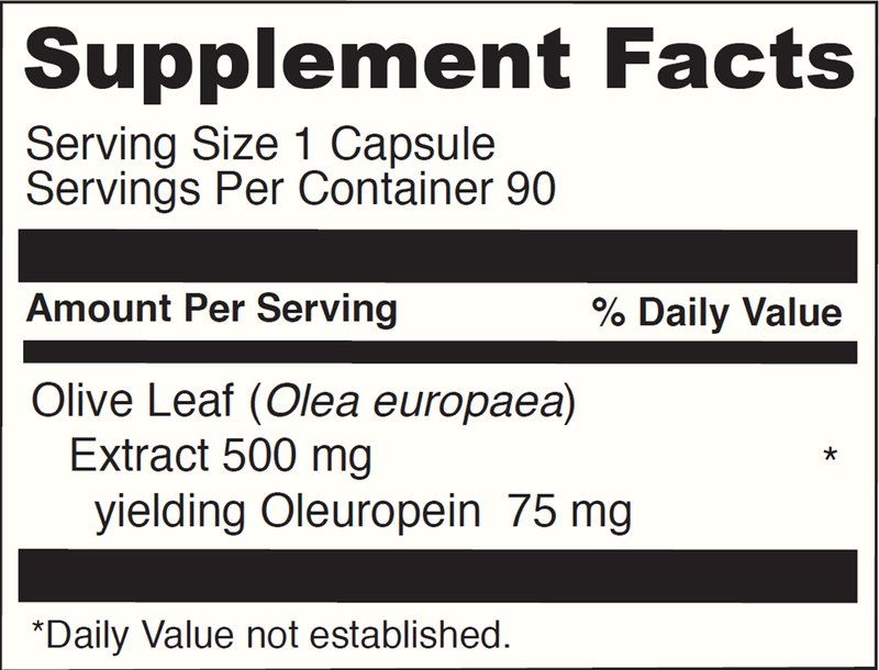 Olivir 15 (DaVinci Labs) Supplement Facts