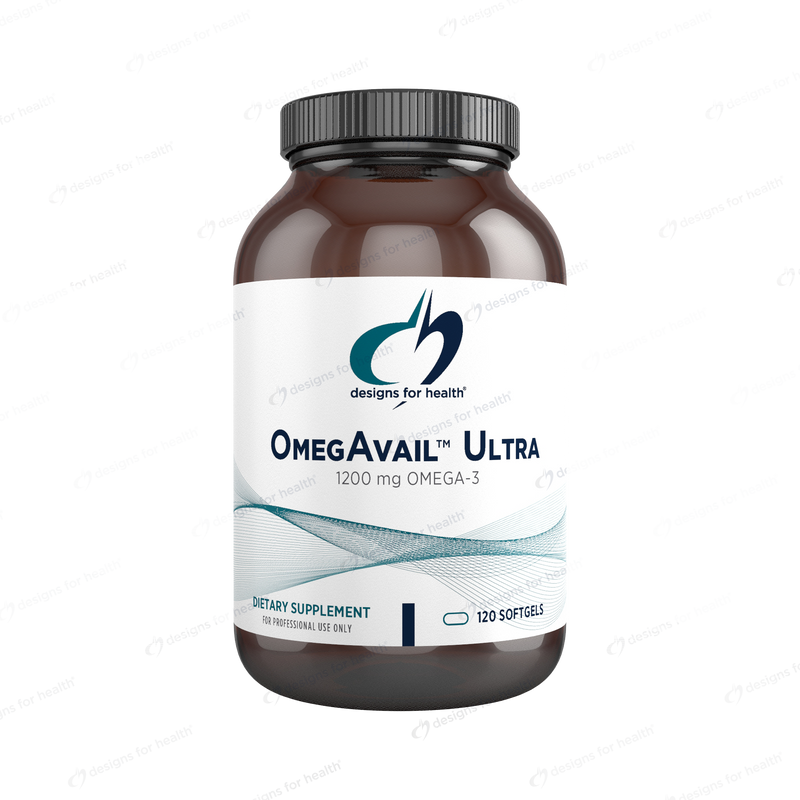 OmegAvail Ultra TG Fish Oil (Designs for Health) 120ct Front