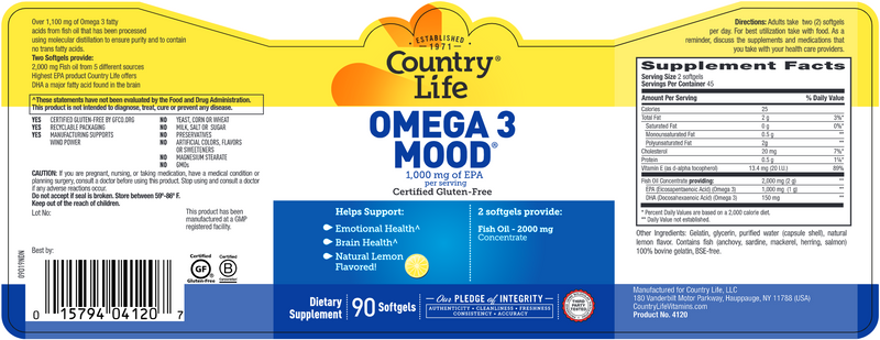 omega 3 mood country life
