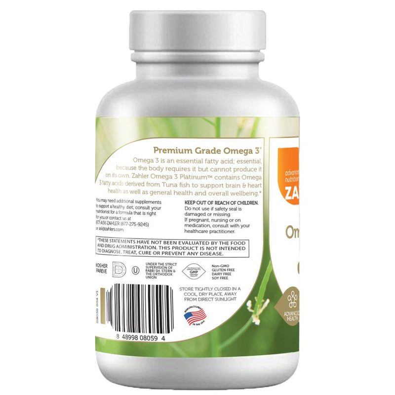 Omega 3 Platinum (Advanced Nutrition by Zahler) Side