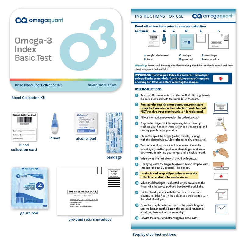 Omega-3 Index Basic OmegaQuant Instructions