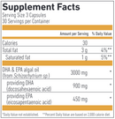 omega 3 dha & epa 450 biogena supplement facts
