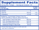omega 800 (metabolic code) supplement facts