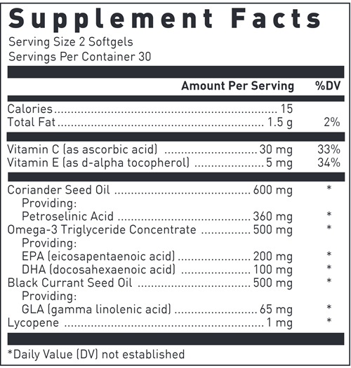 Omega Beauty Douglas Labs supplement facts