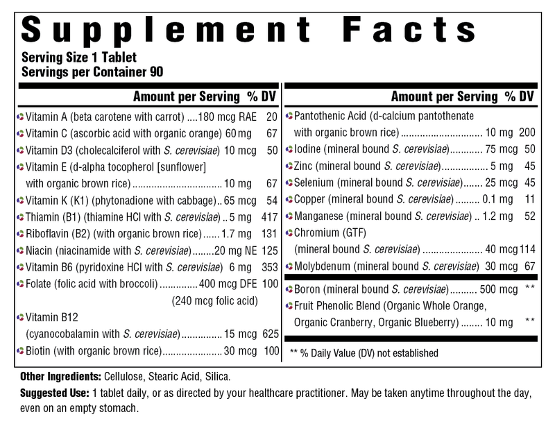 One Daily without Iron (Innate Response) Supplement Facts